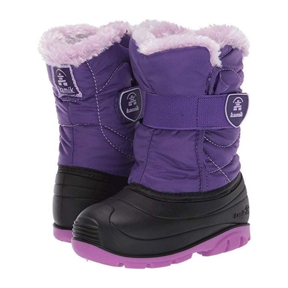 BRAND NEW toddler girl kamik snowbugf purple winter snow boots size 6 7 9 - Picture 2 of 5
